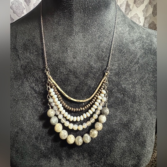 Jewelry - Handcrafted Labradorite Beaded Necklace Adjustable 20–24”Giftable